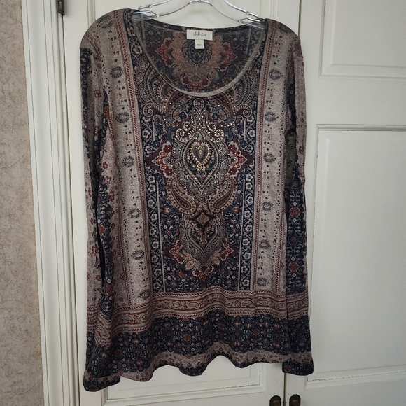 Western Style  Long Sleeve Top - Picture 2 of 5